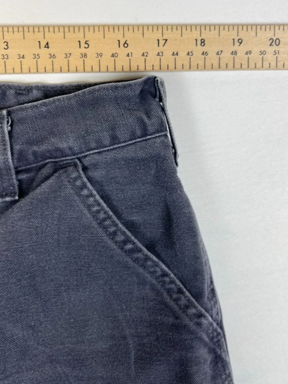 Vintage Carhartt B11 MDT Washed Duck Work Dungaree Pants 34x29 Carpenter - Picture 5 of 6